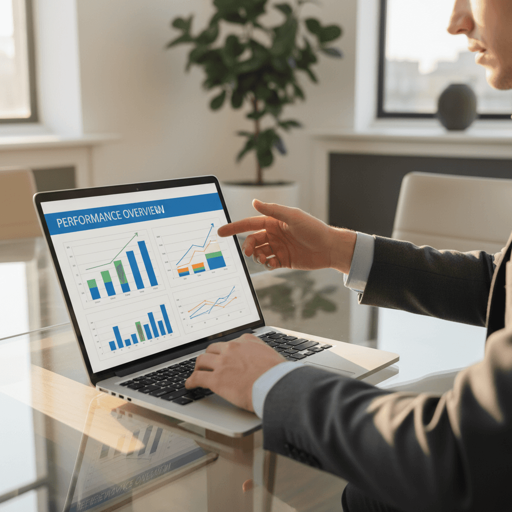 Consultant presenting digital transformation strategy at meeting table